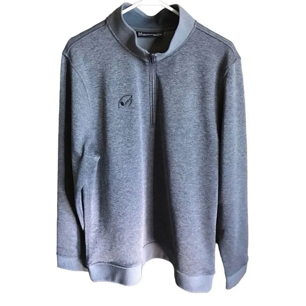 Under Armour coldgear loose Size Large gray athletic 1/4 zip long sleeve